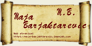 Maja Barjaktarević vizit kartica